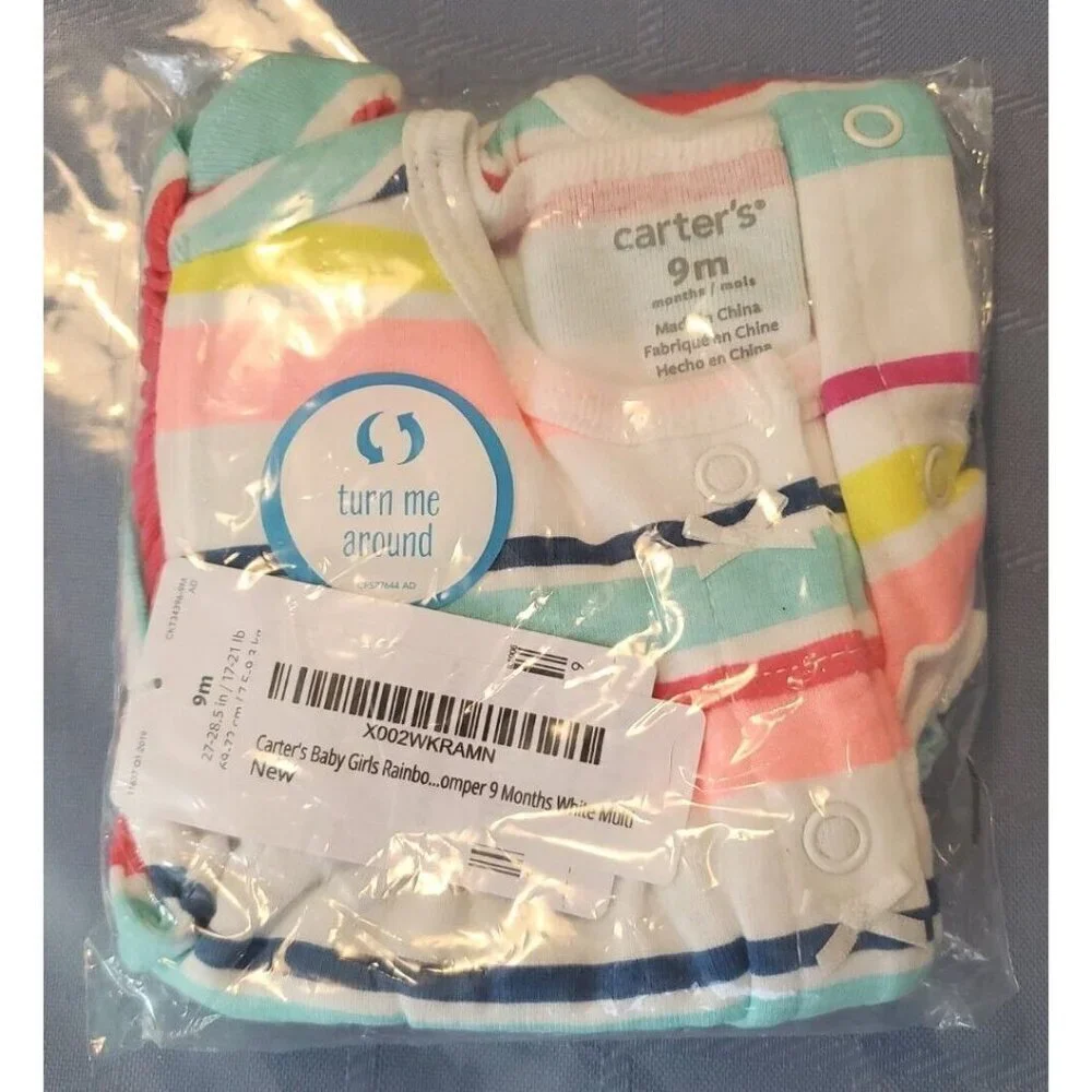 Carter's Baby Girl Rainbow Bodysuit 9 Months
